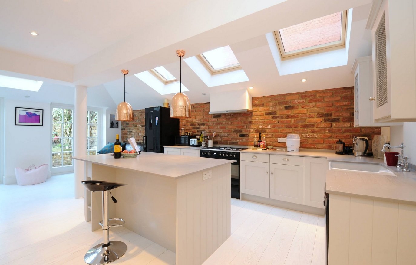 Light and spacious open plan wrap around side rear Wandsworth kitchen extension