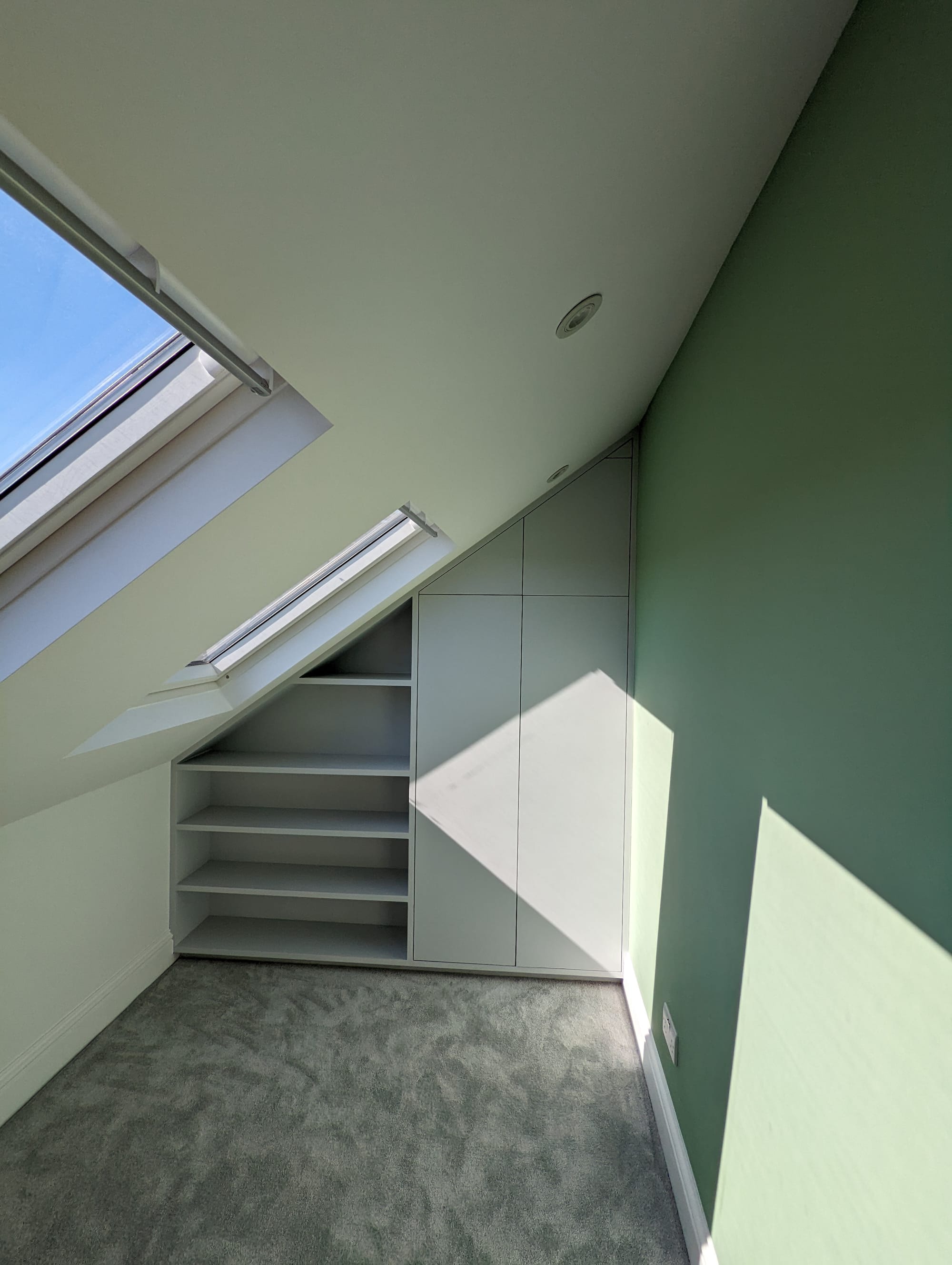 Clever eaves joinery built as part of this Southfields grid (SW18) loft extension