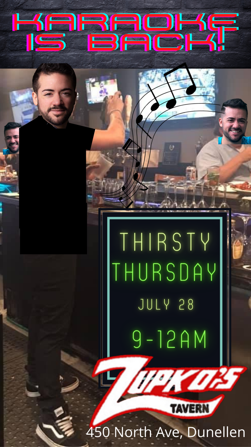 Thirsty Thursday Karaoke at Zupkos Tavern!