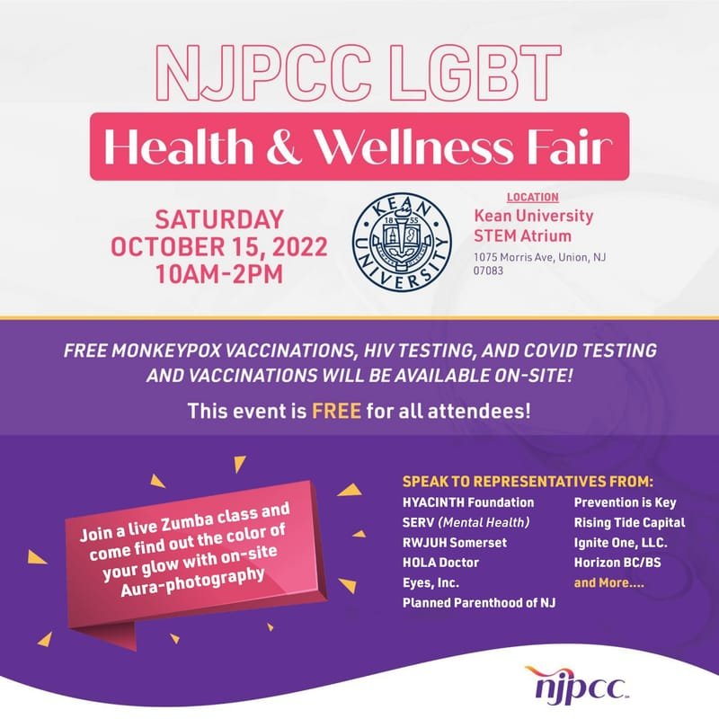 NJPCC LGBTQ Health Fair