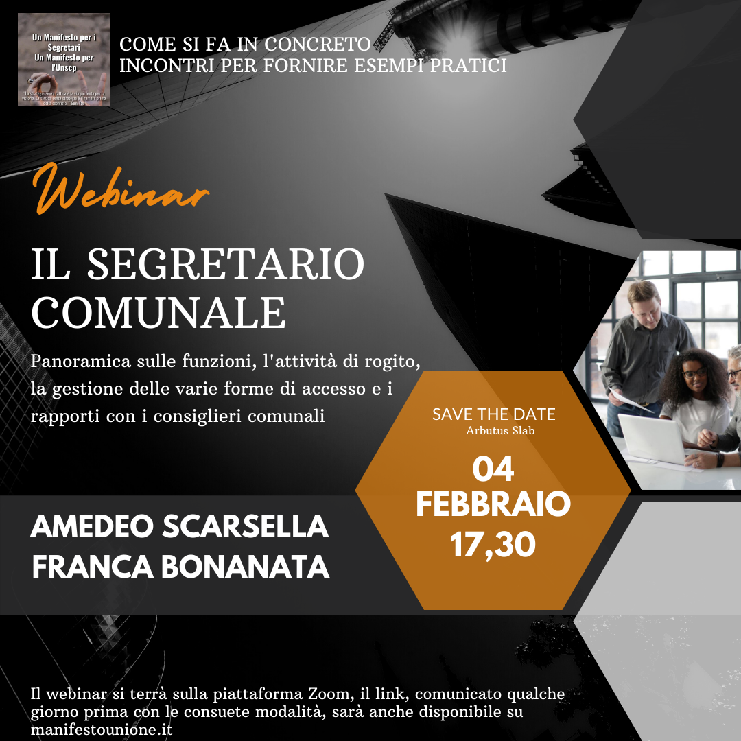 Come si fa in concreto? Programma e link del primo webinar di formazione dedicato ai coa6 - Copy