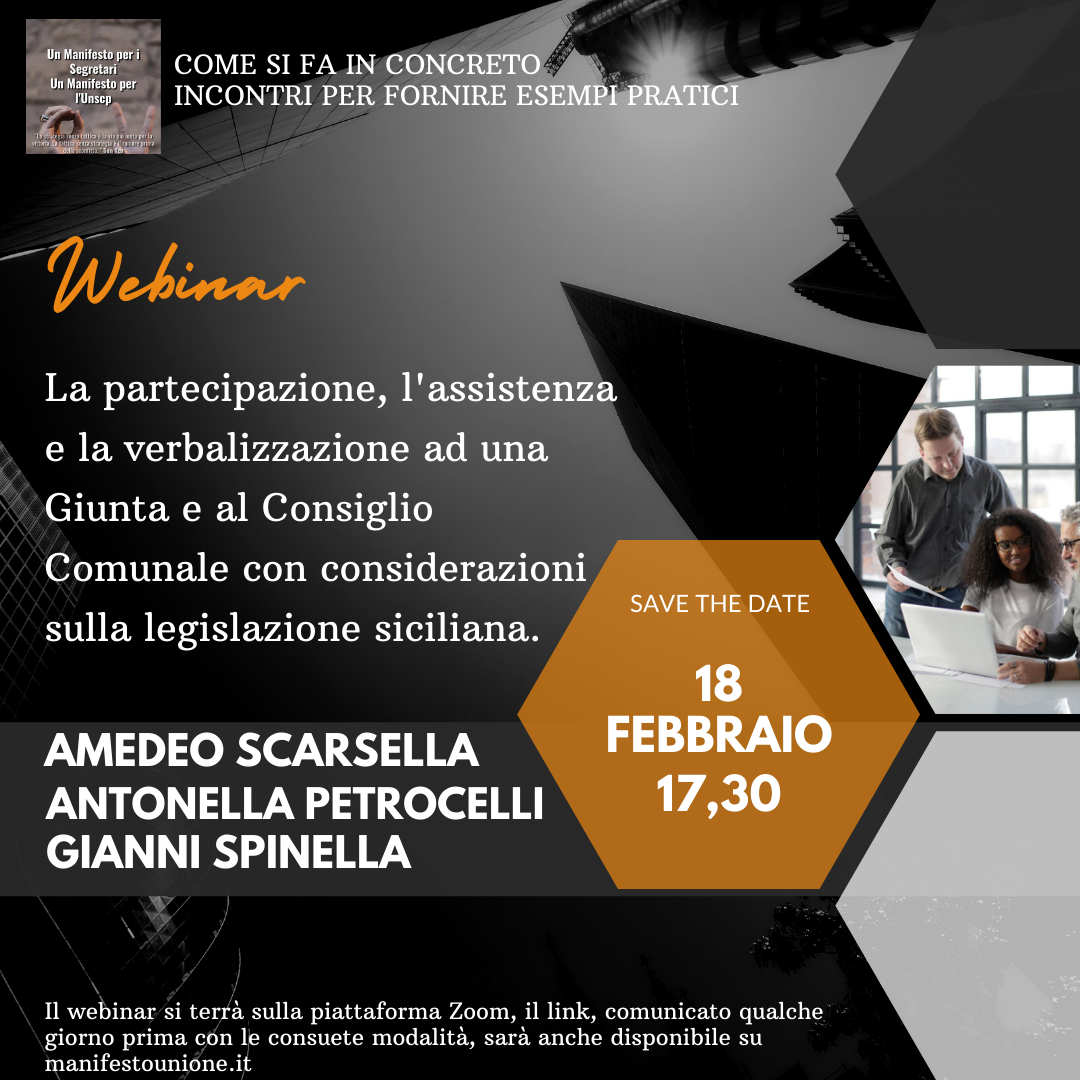 Come si fa in concreto? Programma e link del terzo webinar di formazione dedicato ai coa6