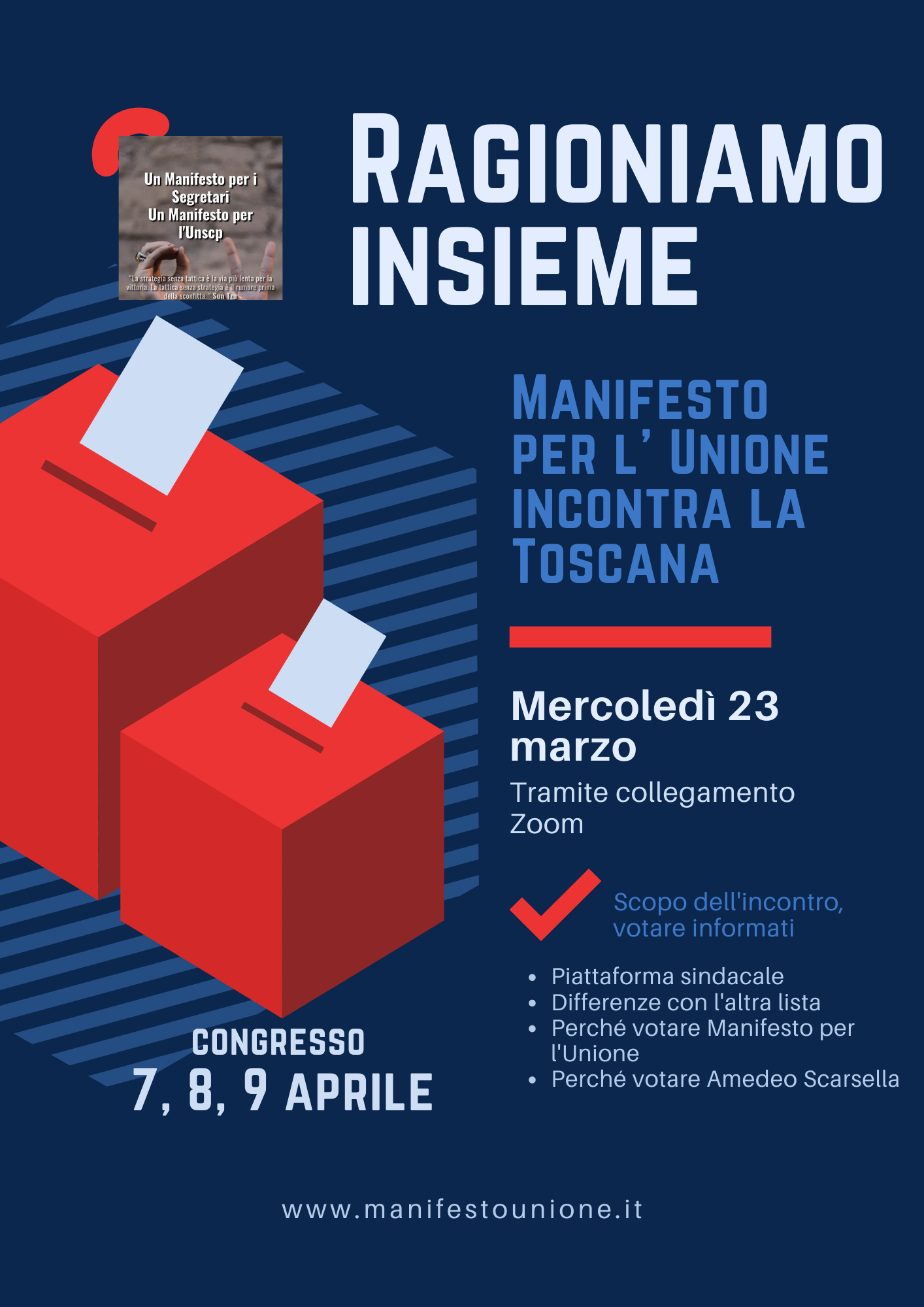 Ragioniamo insieme! Manifesto per l'Unione incontra i colleghi della Toscana