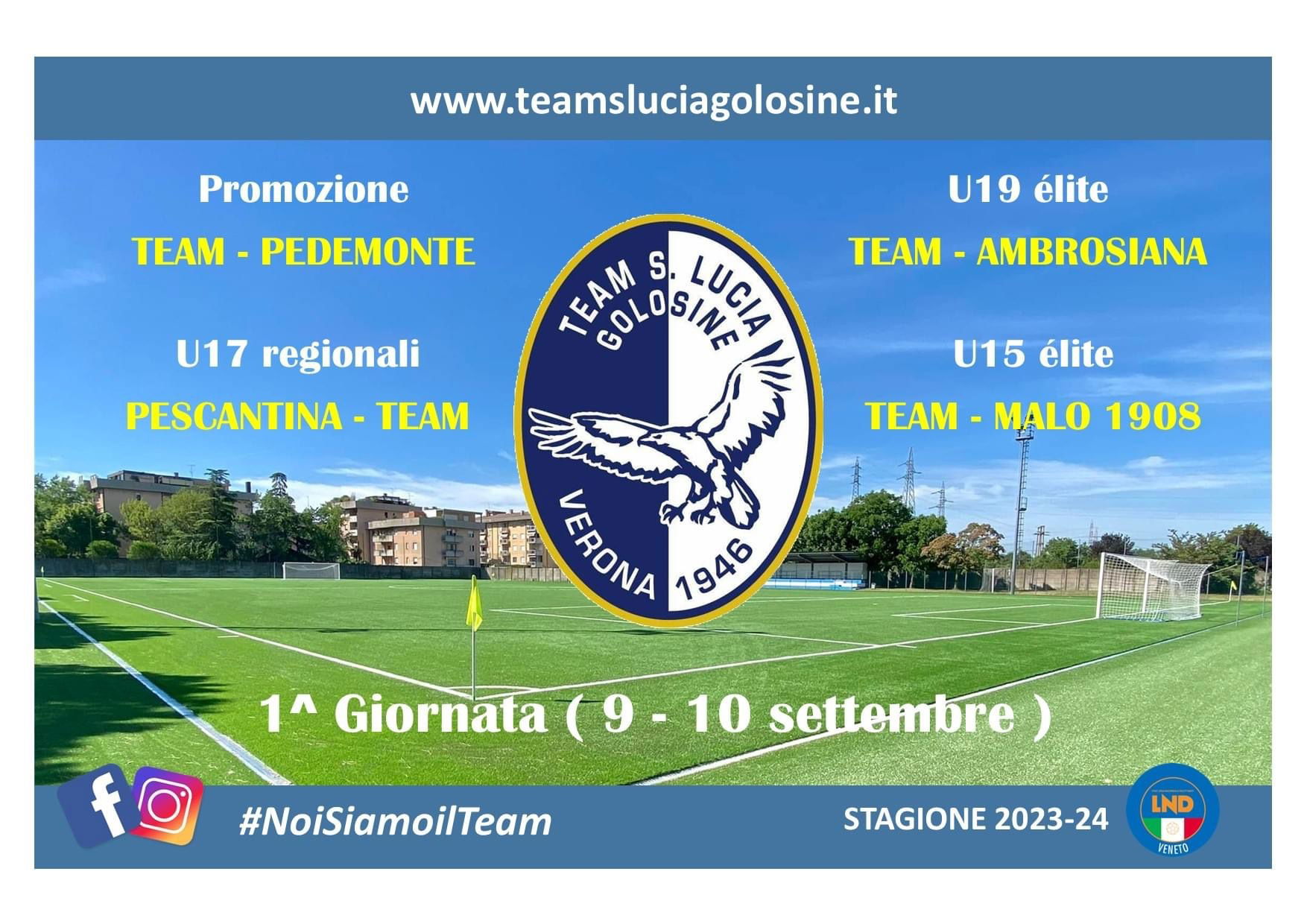 USCITI I CALENDARI DELLE NOSTRE SQUADRE: SUBITO RIVINCITA VS IL PEDEMONTE