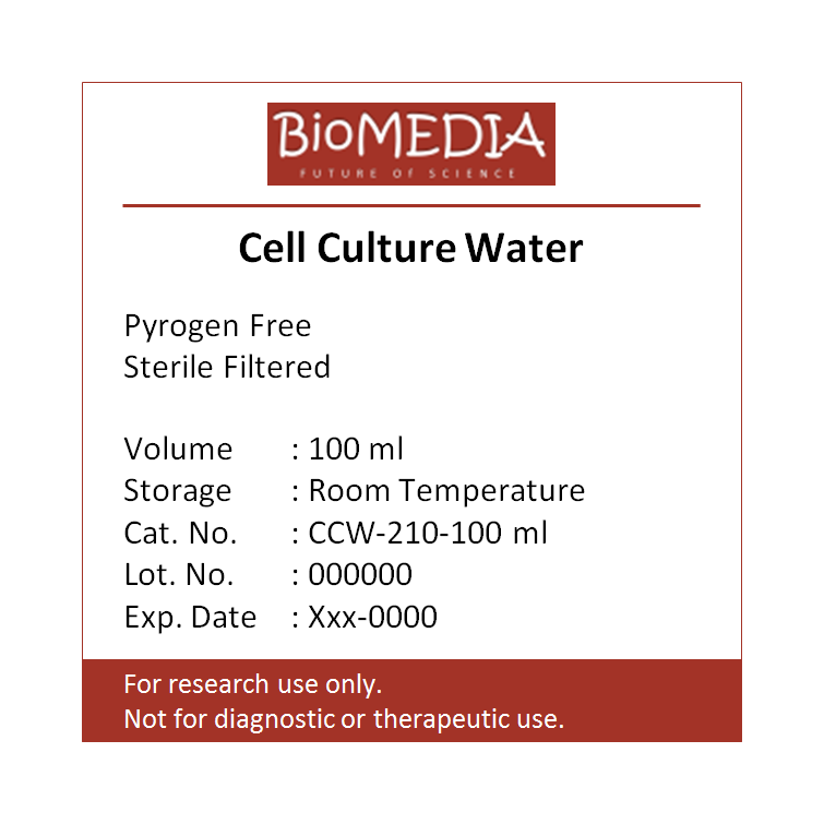 CELL CULTURE WATER BioMEDIA