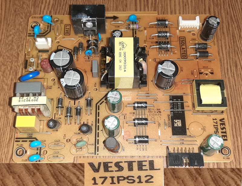 VESTEL 17IPS12 FUENTE POWER SUPPLY BOARD SCHEDA CARTE VESTEL TV HITACH