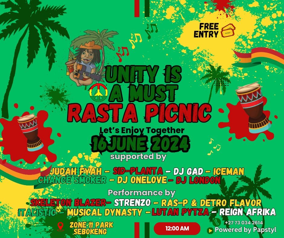 Unity Is A Must Rasta Picnic: Fostering Growth and Community in the Vaal Triangle.