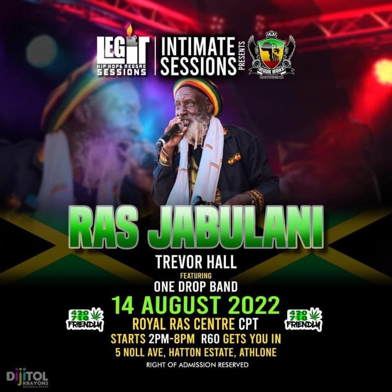 Legit Hip Hop & Reggae Sessions -Intimate Sessions Presents: Ras Jabulani aka Trevor Hall Ft One Drop Band