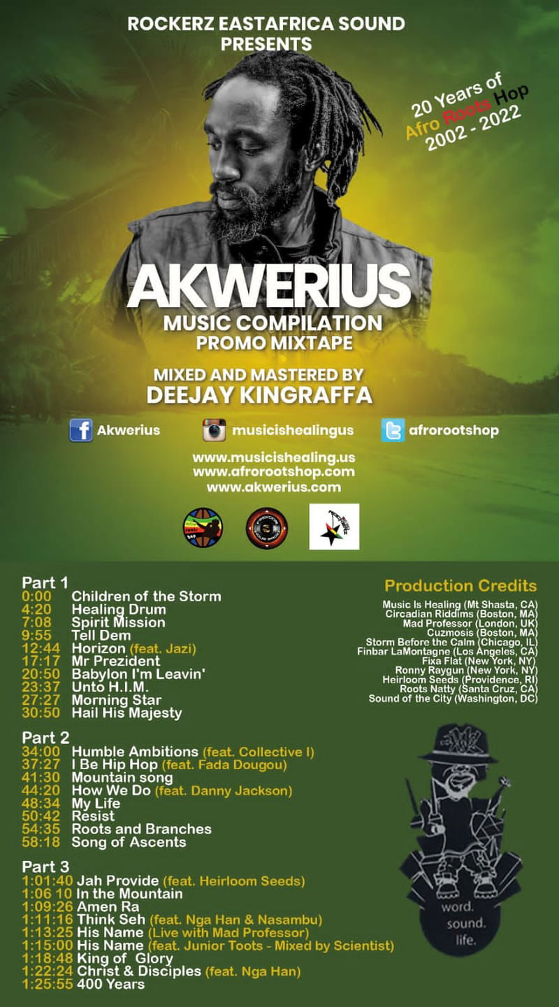 Rockerz East Africa Presents: Akwerius Compilation Mixtape - 20 Years Of Afro Roots Hop