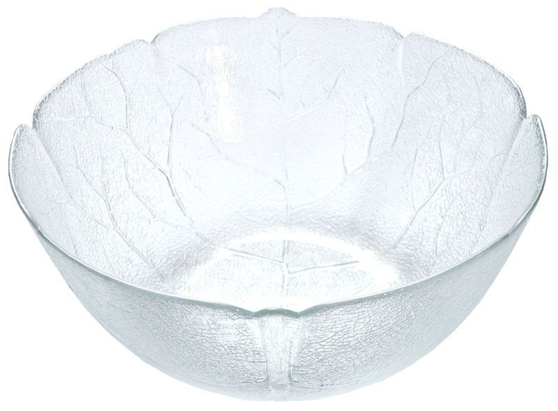 Salad Bowl Leaf Design Glass Swan Event Hire