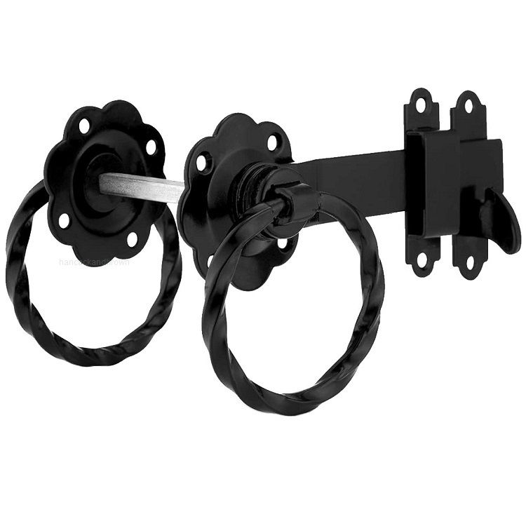 Ring Gate Latch (With Twist) Finished In Black
