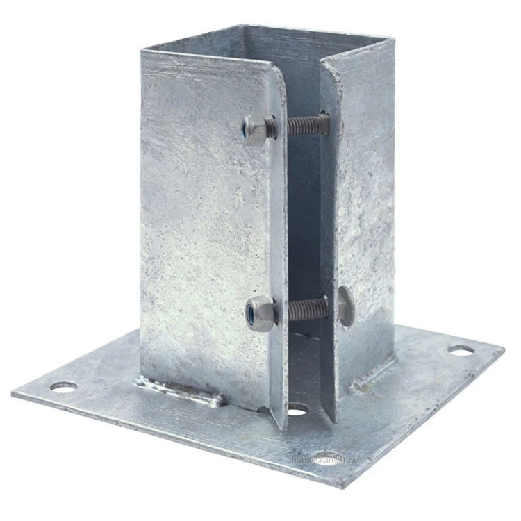 Bolt Down Post Supports Galvanised For Mm X Mm Fence Posts