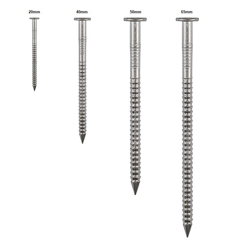 Annular Ring Shank Steel Nails In Various Sizes