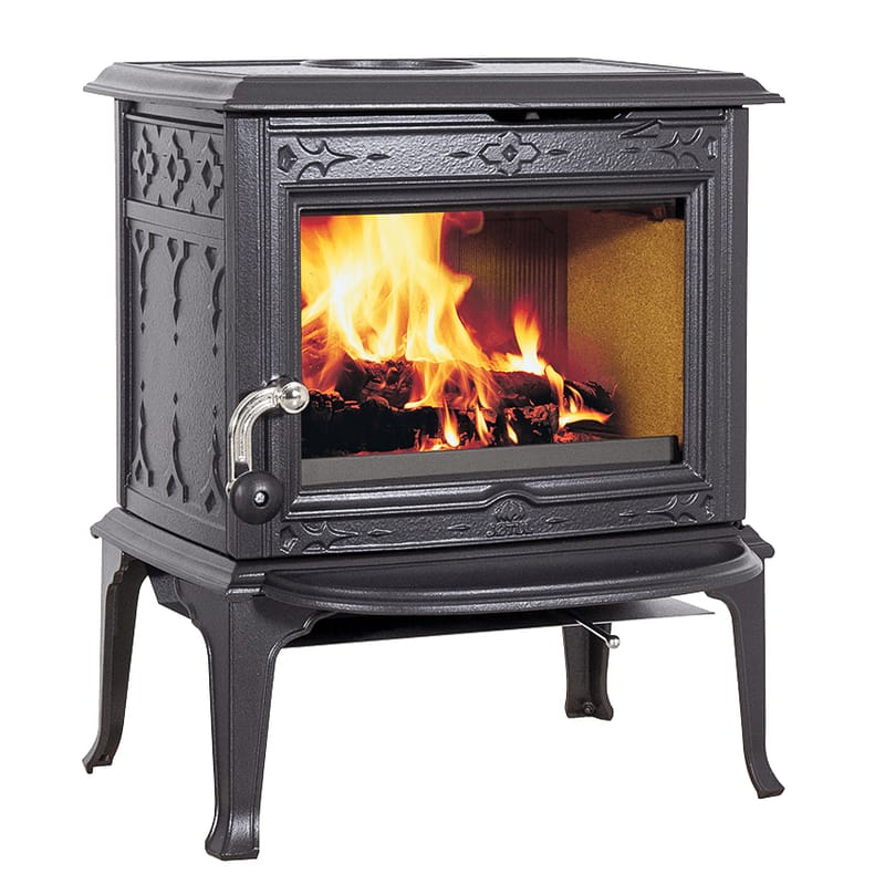 Jotul F100 5Kw Multifuel Stove Long Leg With Plain Glass Door