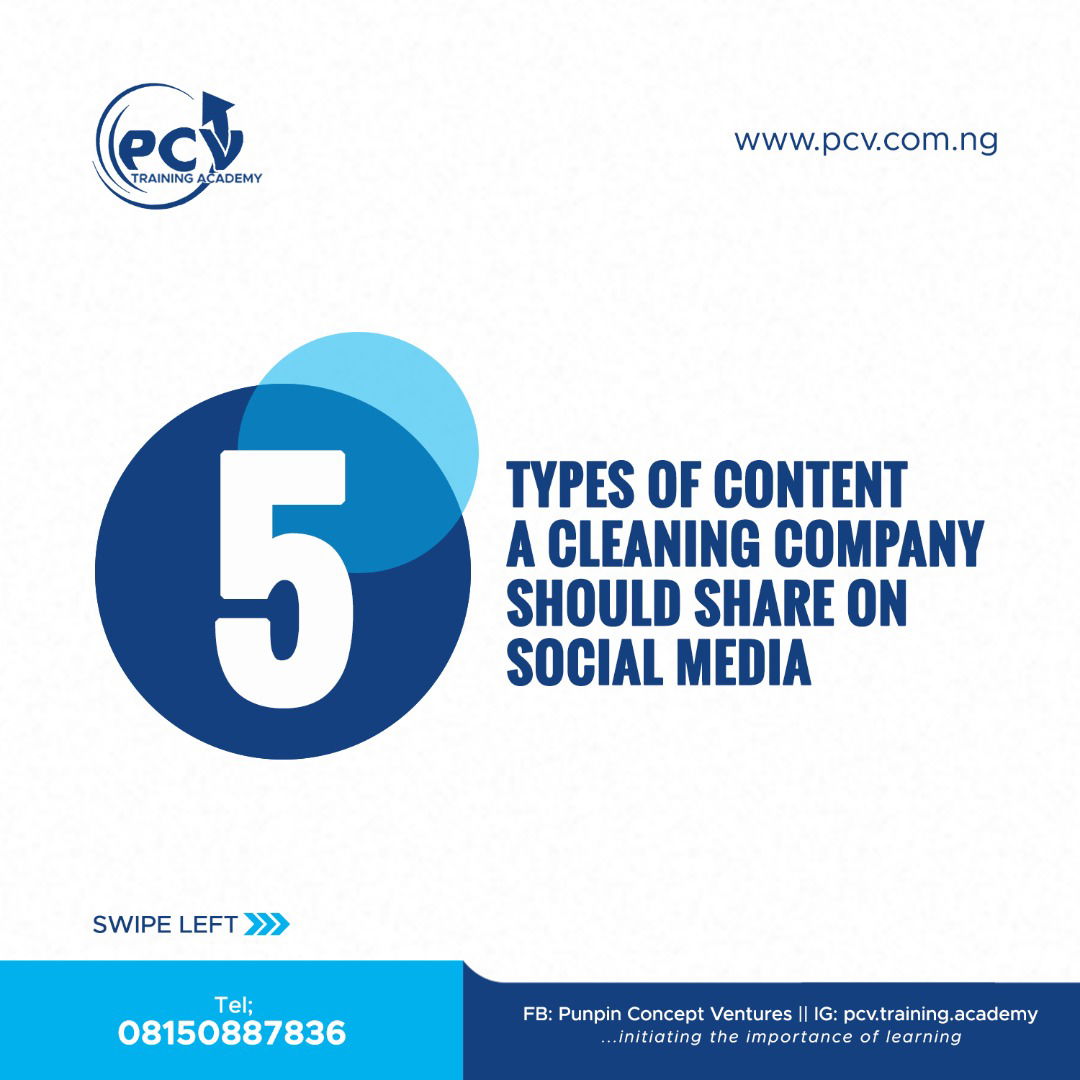 5 Types Of Content a Cleaning Company Should Share On Social Media.