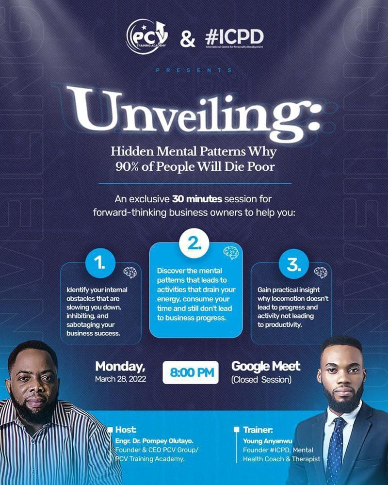 Unveiling: The Secret Hidden Mental Patterns Why 90% of People Will Die Poor