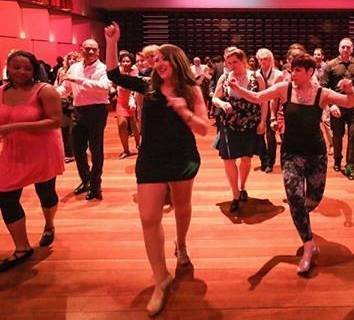 Hosting & teaching at DSO's Salsa Dance Party!