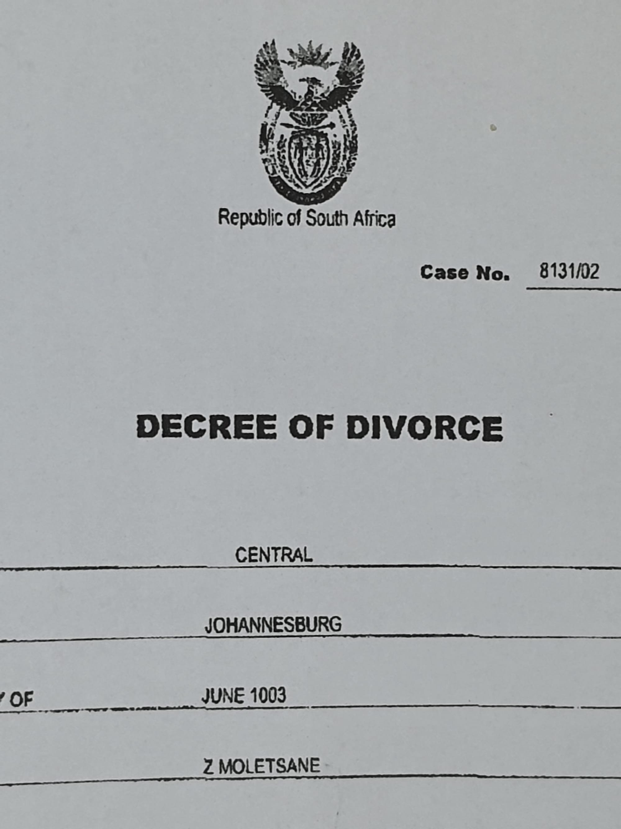 Decree of Divorce - Legalised for overseas use