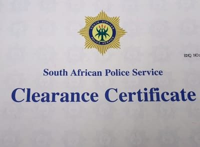 Police (SAPS) Clearance Certificate 