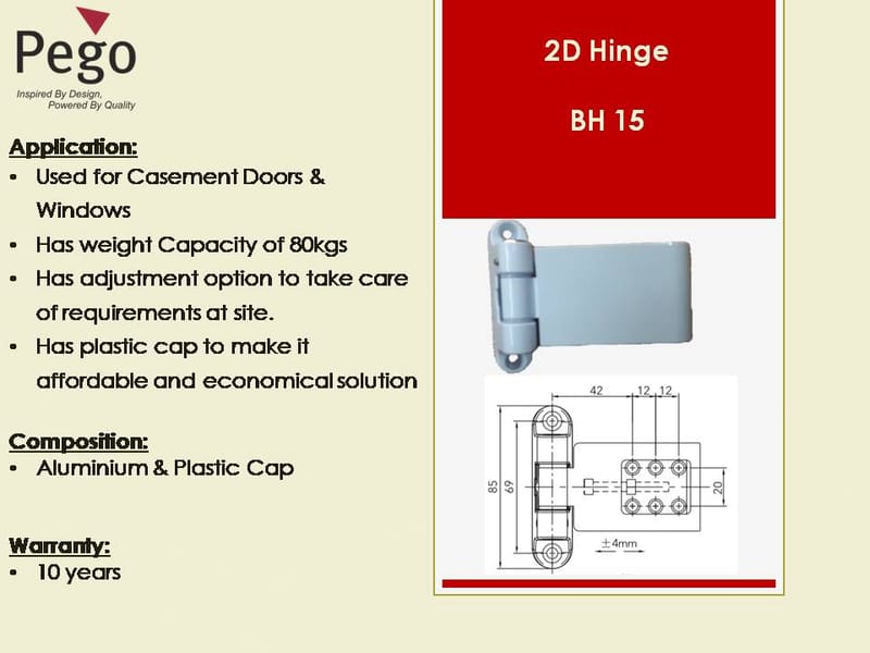 HINGE PRODUCT LINES pego.in