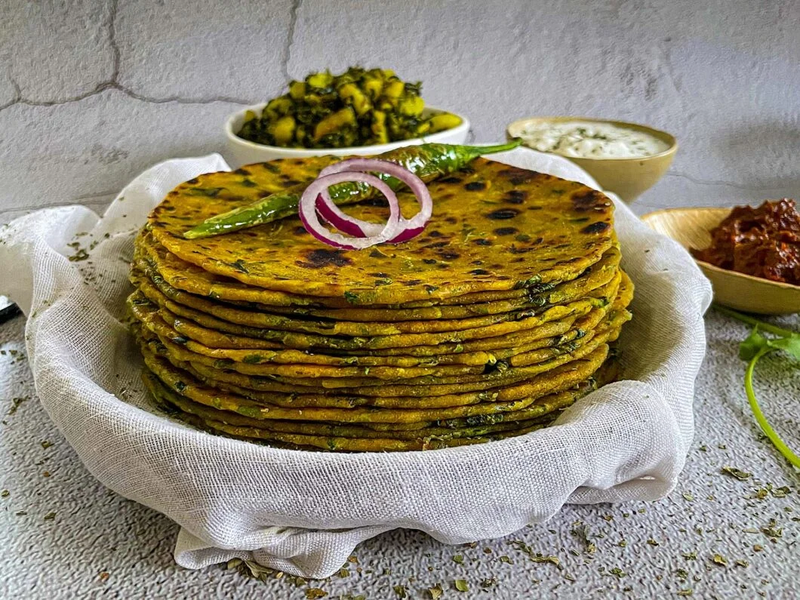 Bajra Methi Dhebra(Gujarathi Style Snack/Breakfast)