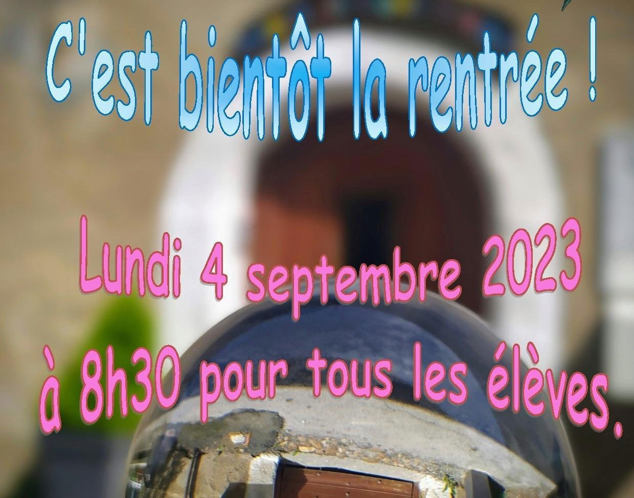Rentrée des classes septembre 2023