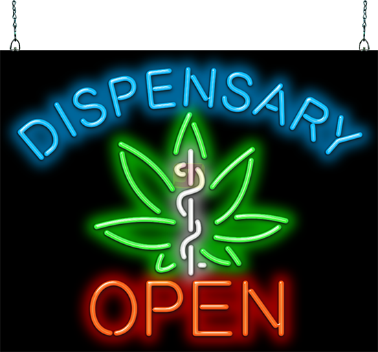 Dispensary Open 30" wide x 24" high
