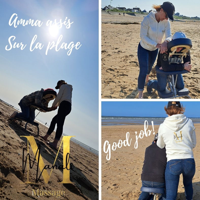 Amma assis sur la plage  (Cabourg)