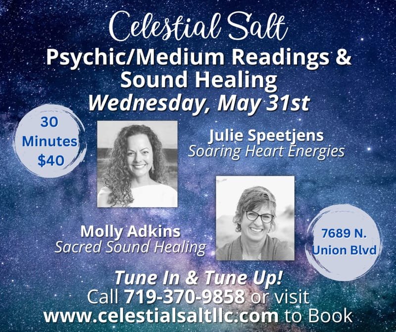 Psychic Medium Readings & Sound Healing at Celestial Salt