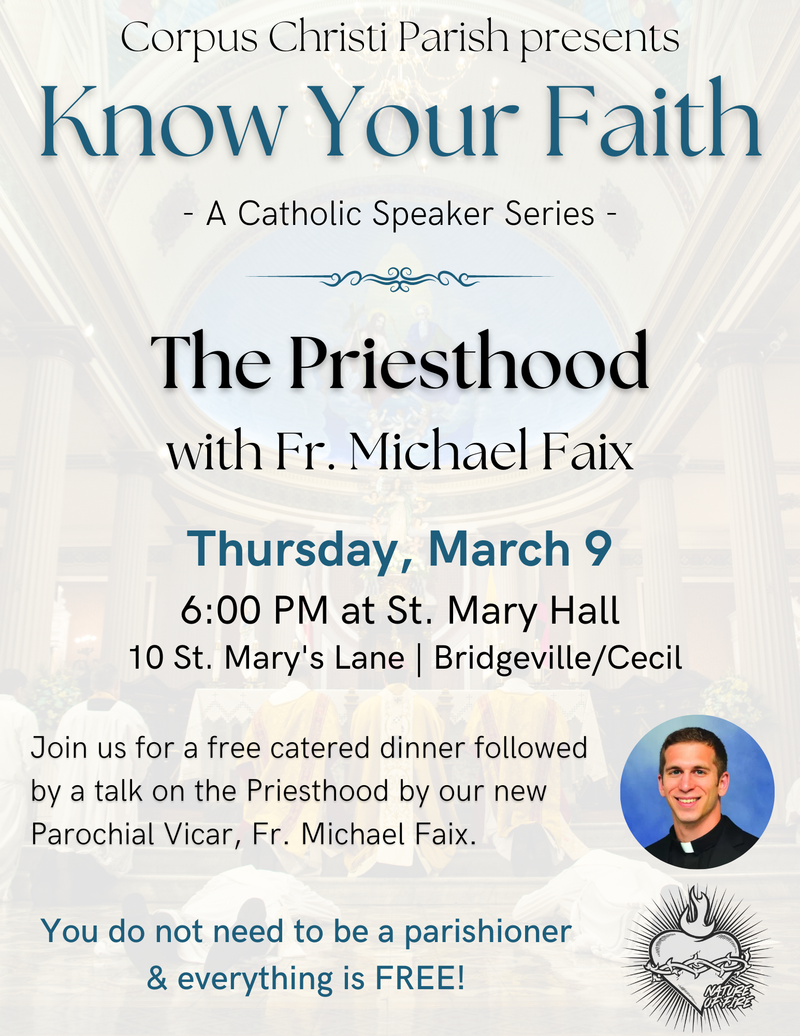 Know Your Faith Speaker Series - Fr. Michael Faix