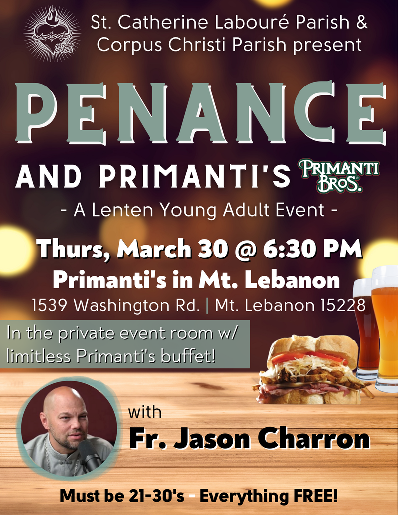 Penance & Primanti's: A Young Adult Event