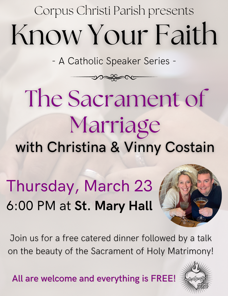 Know Your Faith Speaker Series: Marriage