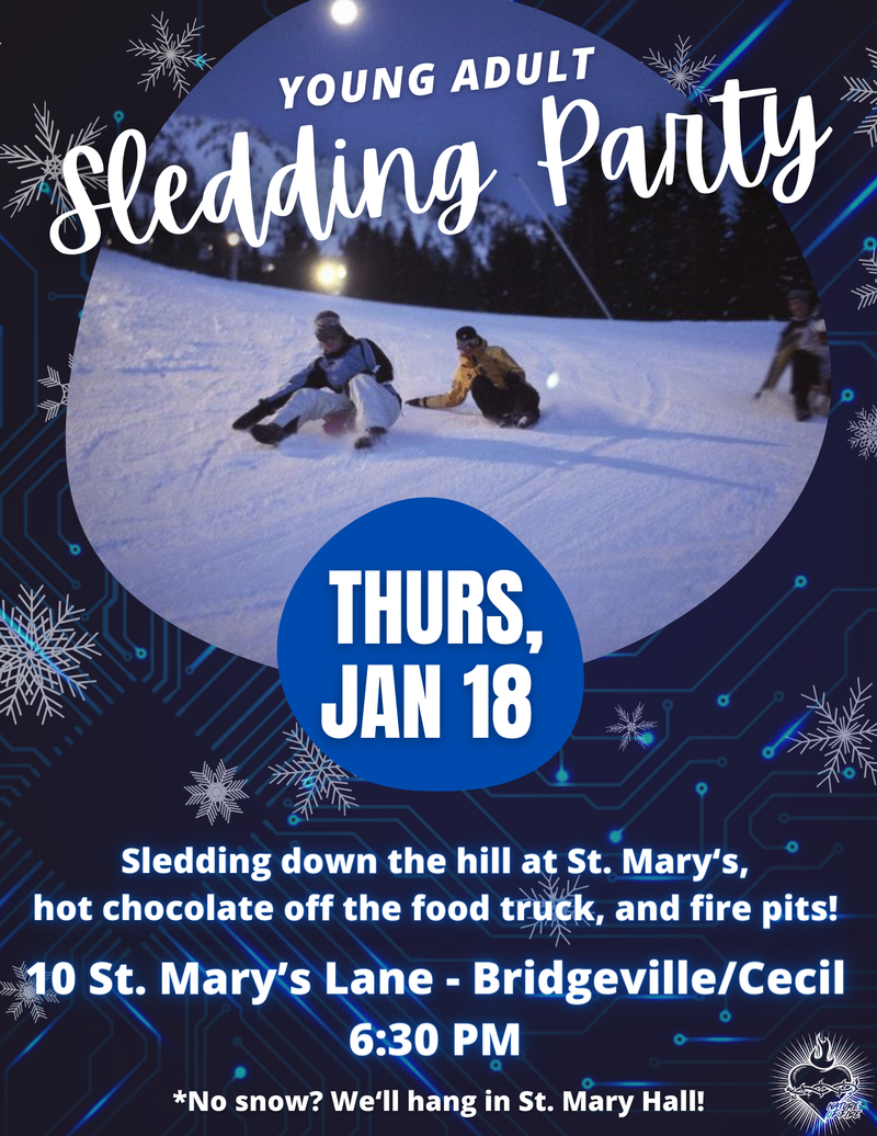 Young Adult Sledding Party
