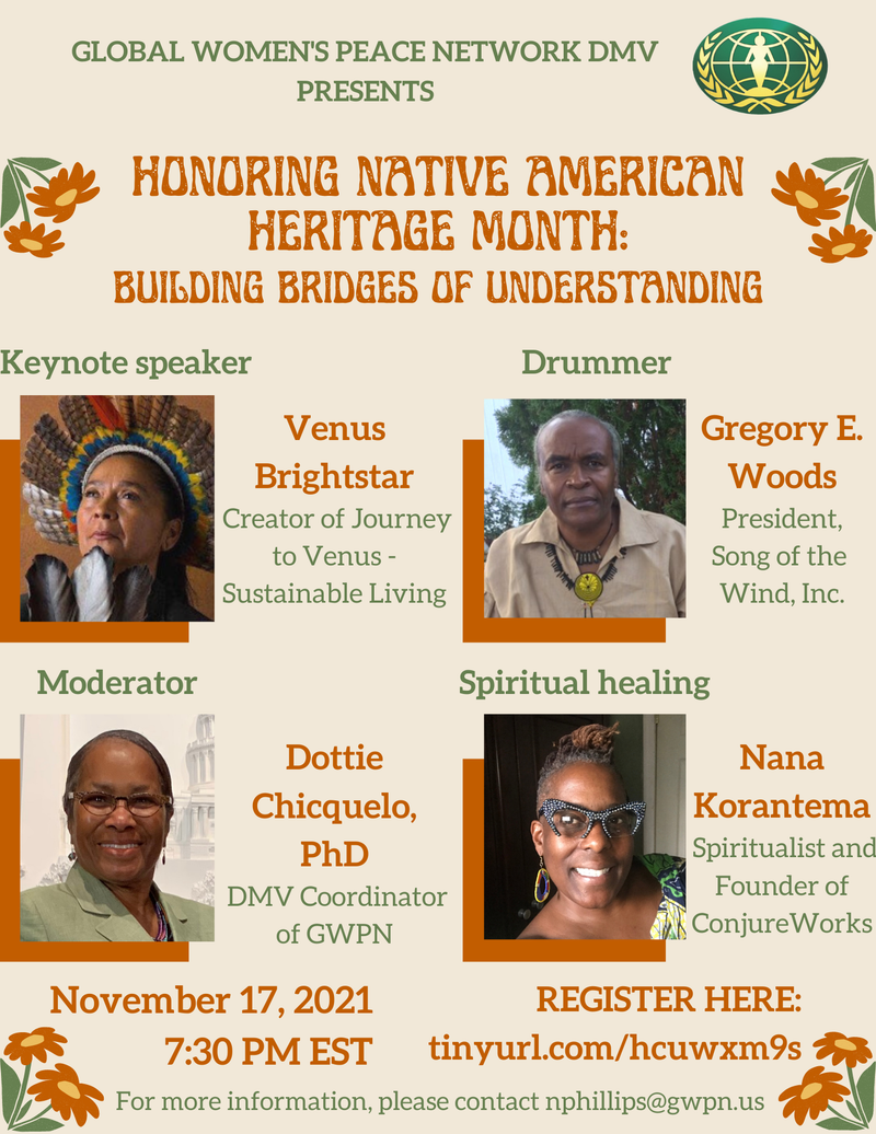 Honoring Native Americans: Heritage Month, Moderated by Dottie Chicquelo, Ph.D.