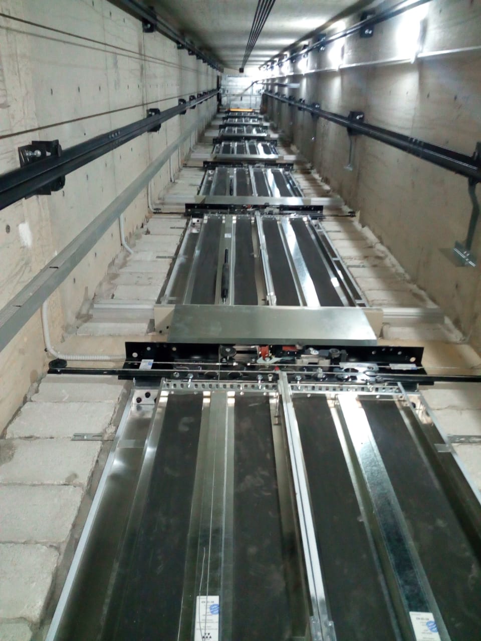 Fire Rated Door E120 Center Opening - Hairline Stainless Steel
