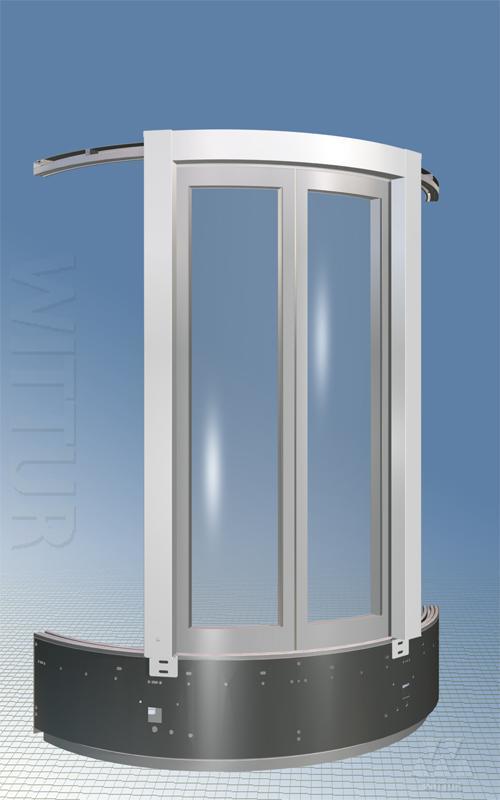 Glass Door Semi Circle