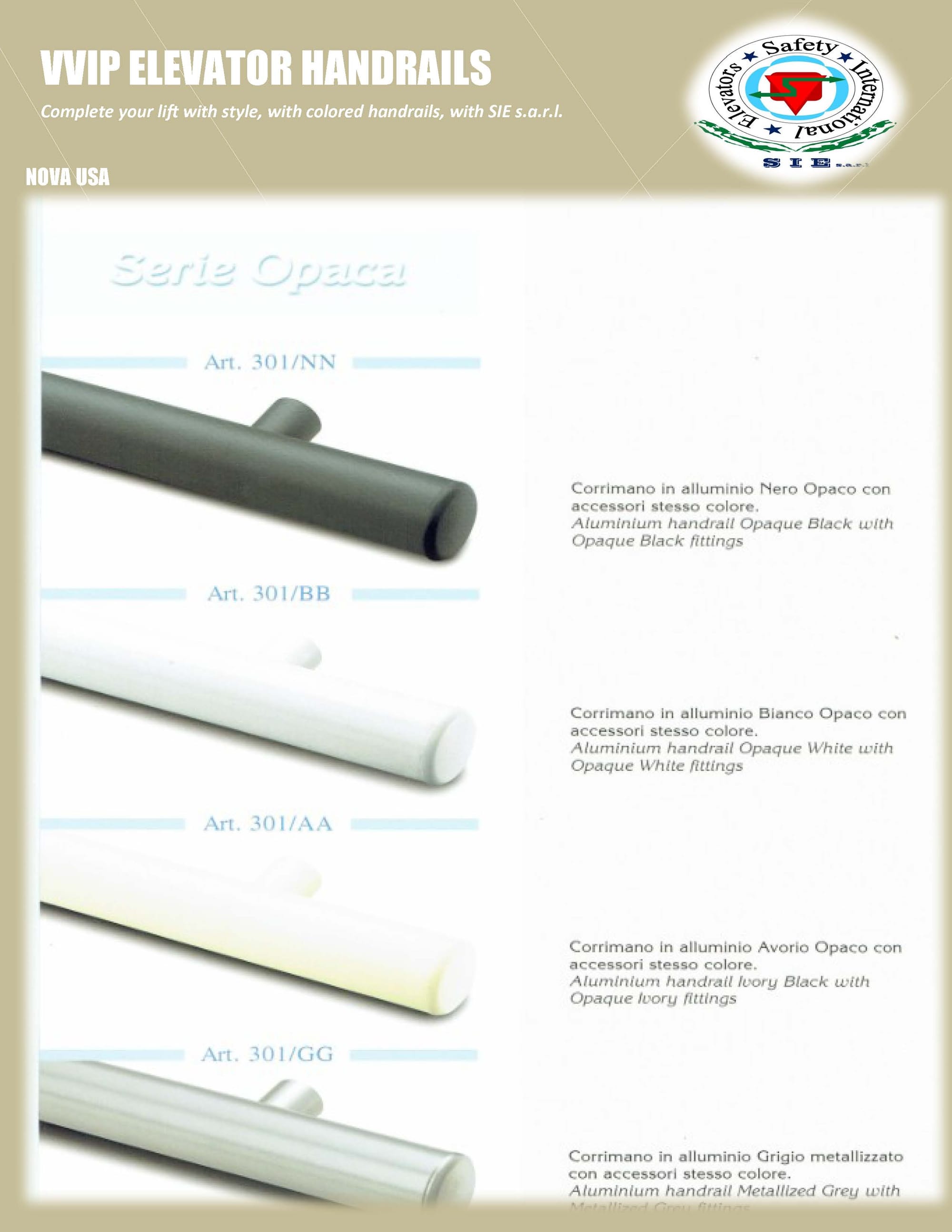 VVIP ELEVATOR HANDRAILS