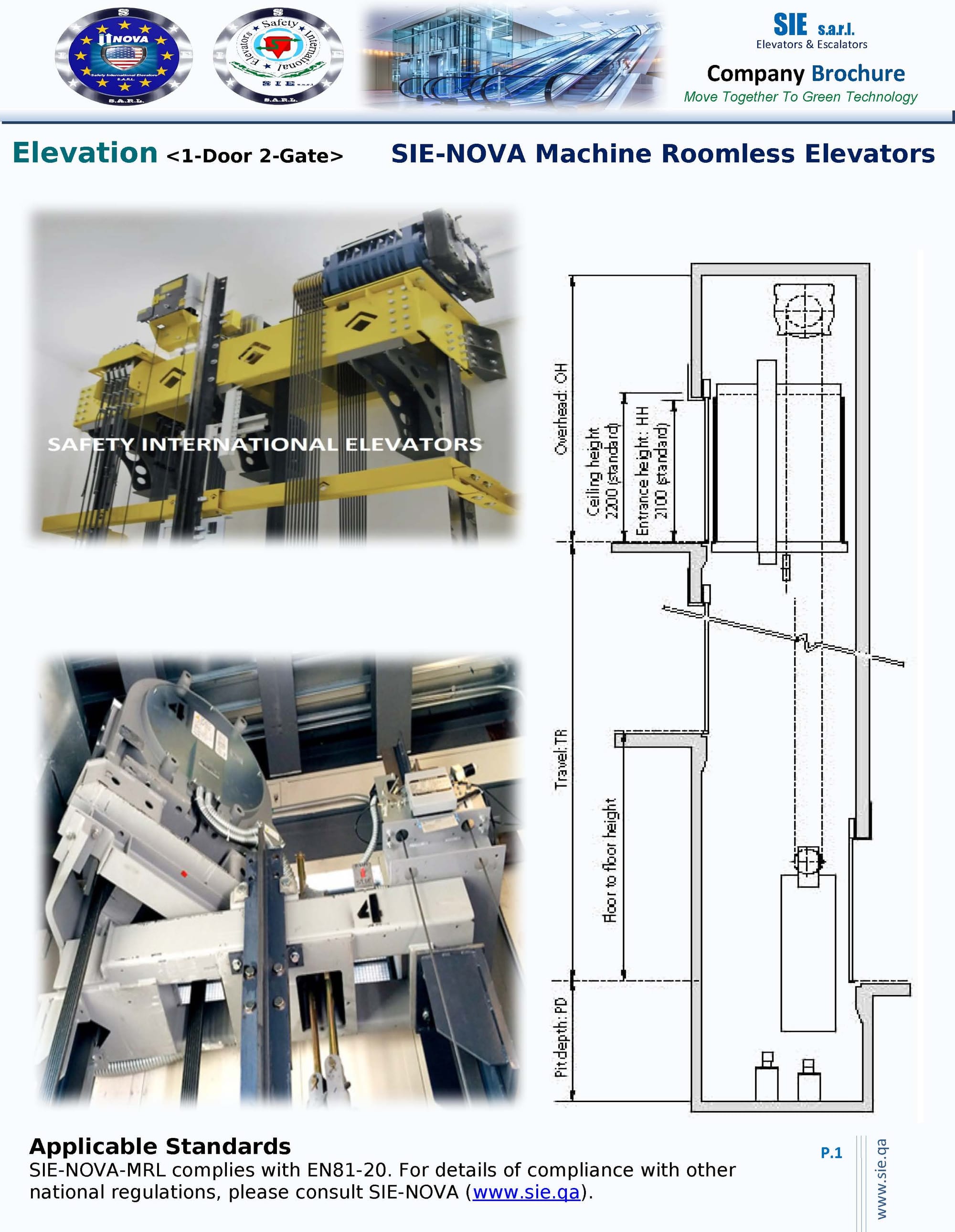 (MRL) Machine Roomless - Details & Dimensions