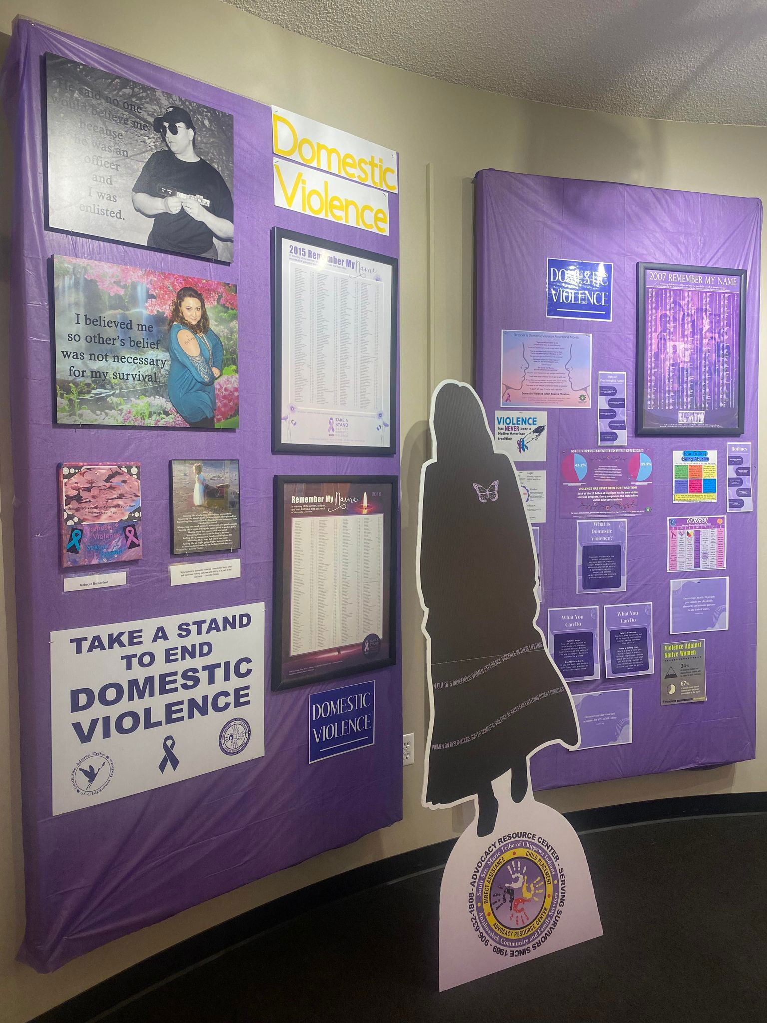 Domestic Violence Awareness Display at LSSU