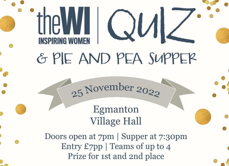 WI Pea & Pie Quiz Night