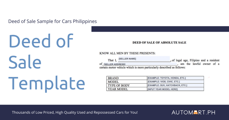 菲律宾二手车销售买卖合同 和注意的问题