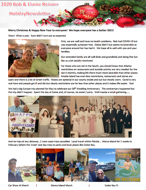 2020 Holiday Newsletter