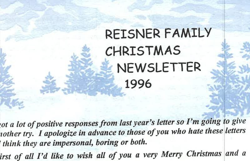 1996 Holiday Newsletter#2