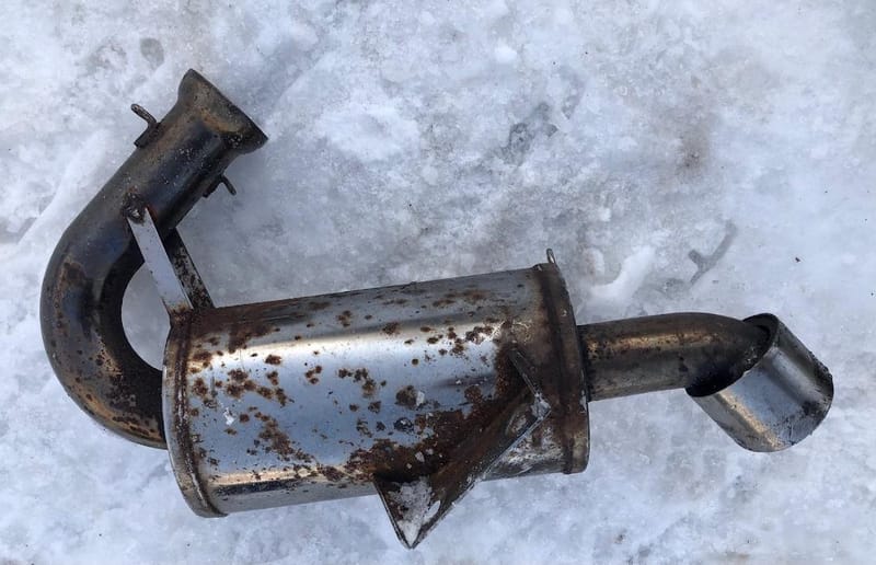 Exhaust Can snowmobile sled Salvagedpartsdepot