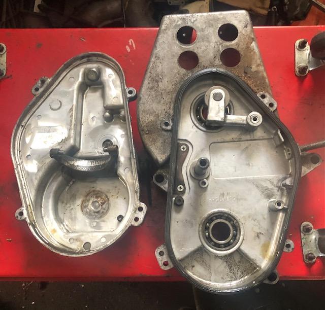 1993 Polaris Indy Lite 340 snowmobile reverse gearbox casings
