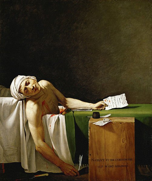 1. La muerte de Marat, David, 1793.