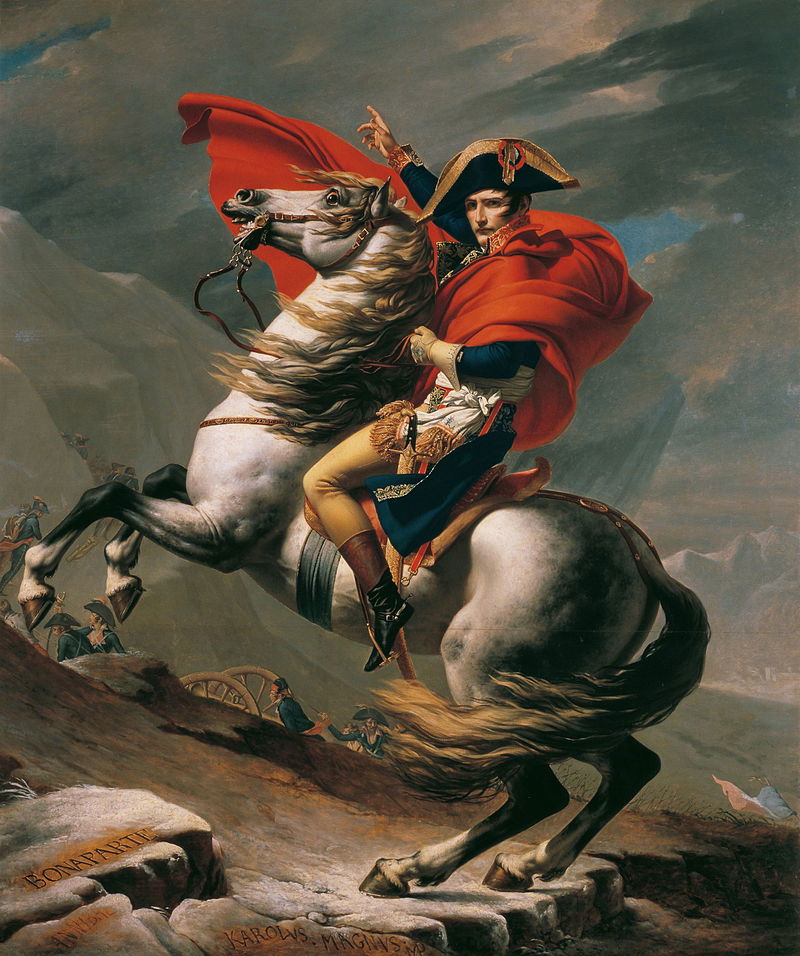 22. Napoleón cruzando los Alpes, 1801.