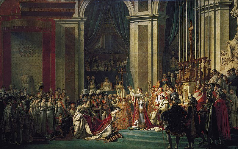 23. La consagración de Napoleón y la coronación de Josefina, David, 1806.