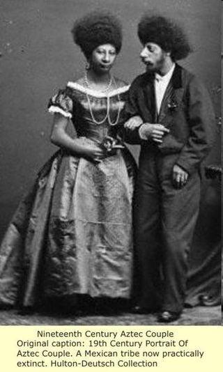 7. Máximo y Bartola en su boda escenificada en 1867, en un intento por generar más publicidad.