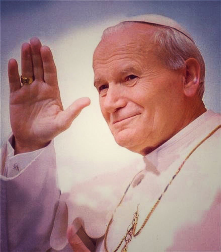 2. Juan Pablo II. Ejerce de Papa del año 1978 al 2005.